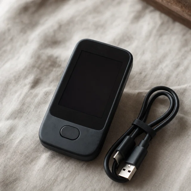 Hardware wallet with a blank screen